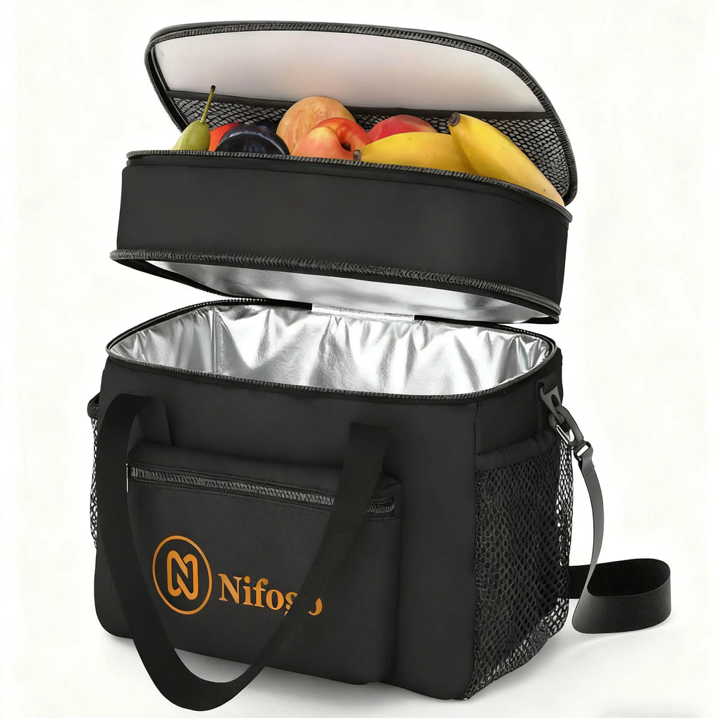 Nifogo 15L Insulated Lunch Bag for Women Men Girls Water Resistant Portable Cooler Tote for Work Picnic Travel Essentials Large Capacity Versatile Design