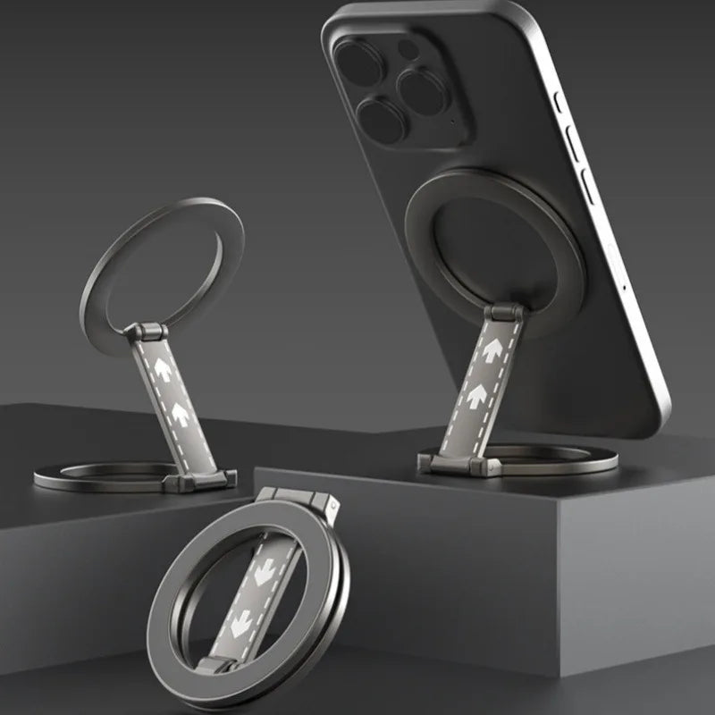 Mobile Phone Magnetic Finger Ring Holder for Magsafe Double Sided Super Magnet Support Foldable Portable for Iphone17 16 Samsung