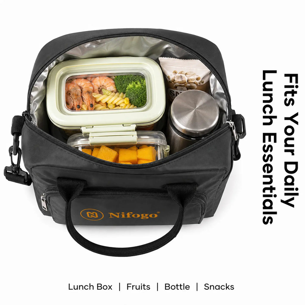 Nifogo 15L Insulated Lunch Bag for Women Men Girls Water Resistant Portable Cooler Tote for Work Picnic Travel Essentials Large Capacity Versatile Design