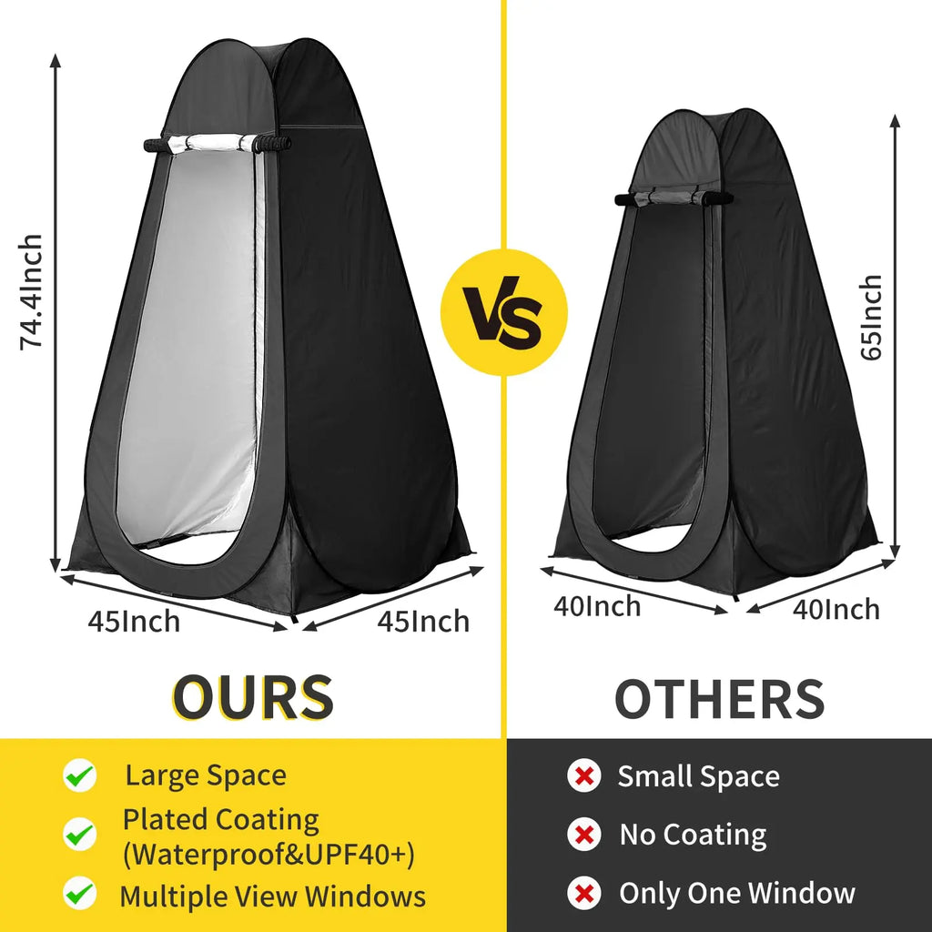 Camping Changing Tent Ann Katy Portable Toilet Shower Tent with Solar Bag Durable Pop-Up Shower Changing Tent Plant Watering Rv Bunk Beach Picnic Fishing Potty Outdoor Camping Shower Tent Easy Setup Privacy Tent Changing Room Portable Camp Shower Tents Fo