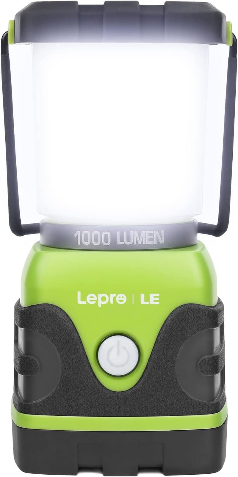 Lepro 1000LM Battery Powered LED Camping Lantern, Green Tent Light with 4 Light Modes, Camping Essentials, Waterproof Lantern Flashlight for Camping, Emergency Light, Power Outages, Not Rechargeable